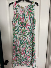 Load image into Gallery viewer, Size L Tommy Bahama White Leaf Print Dress
