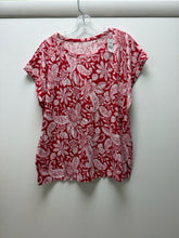 Load image into Gallery viewer, Size L Loft red/white Floral Blouse
