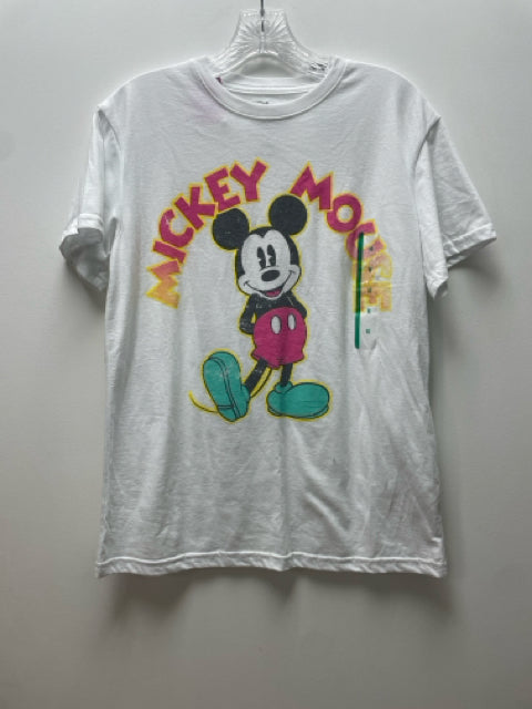 Size M Mickey Mouse White Design T-shirt