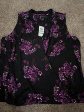 Load image into Gallery viewer, Size 1X INC Black Floral Shirt

