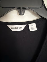 Load image into Gallery viewer, Size M Lands End Black Ribbed knit Tank Top

