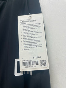 Size 4 Lululemon Black Solid Workout