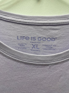 Size XL Life is Good Purple Casual Top