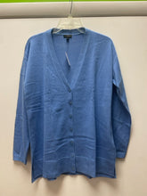 Load image into Gallery viewer, Size M Talbots Blue Solid Cardigan
