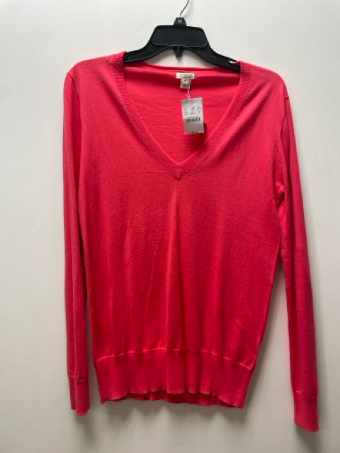 Size M J.Crew Pink Solid Casual Top