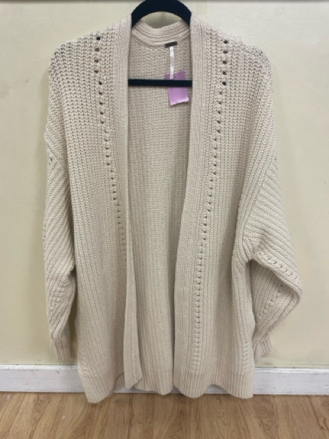 Size M Free People Off White Knit Cardigan