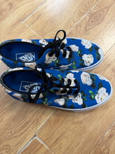 Load image into Gallery viewer, 7.5 Vans Blue Floral Sneakers
