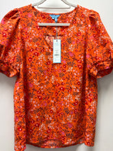 Load image into Gallery viewer, Size M Draper James Orange Floral Casual Top
