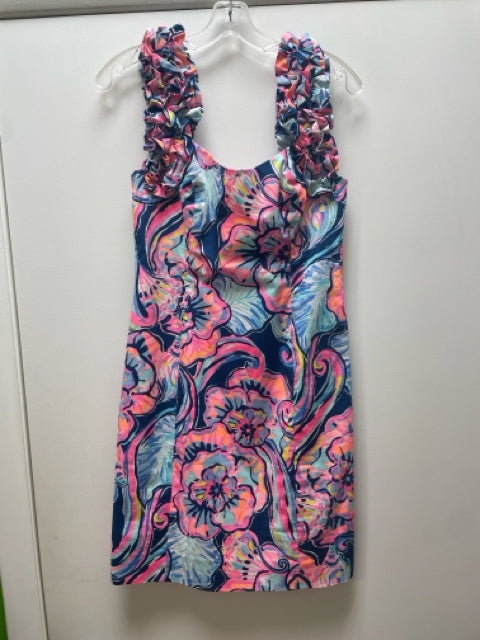 Size 2 Lilly pulitzer Blue Floral Dress