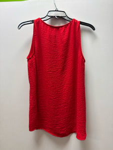 Size M She & Sky Red Solid Tank Top